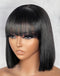 Jessies Wig Straight Bob Wigs With Bangs Cute Short Human Hair Wigs