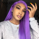 Xrs Beauty Hair Silky Straight Purple Lace Front Wig 100% Human Hair [CFW19]