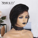 Xrs Beauty Hair Pixie Cut 8 Inch Short Wave Bob Lace Front Human Hair Wig Free Part With Baby Hair [BOB35]