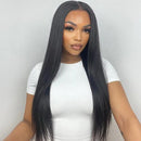 tiktok Super Sale 28 inch Long Crystal Hd Lace Wig 13x4 Straight/Body Wave Human Hair Wigs 180% Density