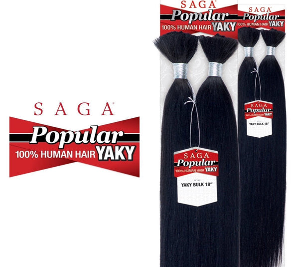 Saga Popular Yaky Bulk 18" (100% Human Hair)