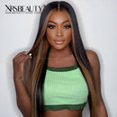 Xrs Beauty Hair Yahne Money Piece Golden Brown Highlight Lace Front Wig [CFW61]