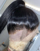 Jessies Wig 360 Lace Front Wig Silky Straight Brazilian Human Hair Wig Can Do High Bun and Ponytail