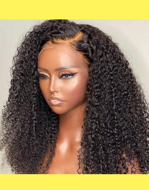 Jessies Wig Afro Kinky Curly Lace Front Human Hair Wigs Pre plucked Lace Frontal Wigs