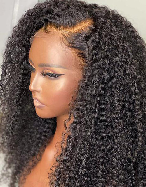 Jessies Wig Afro Kinky Curly Lace Front Human Hair Wigs Pre plucked Lace Frontal Wigs