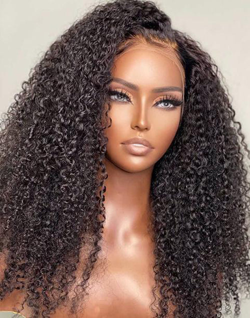 Jessies Wig Afro Kinky Curly Lace Front Human Hair Wigs Pre plucked Lace Frontal Wigs