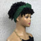 Aligrace Hair Afro Puff Head-Wrap Wigs with Bangs