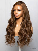 Hairvivi Noelle High Quality Human Hair Wigs HD Lace Brown Highlights