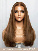 Hairvivi Arielle Auburn Brown Lace Front Wig 180% Density Human Hair Wig