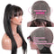 Aligrace 13x4 Lace Straight Human Hair Wigs with Bangs