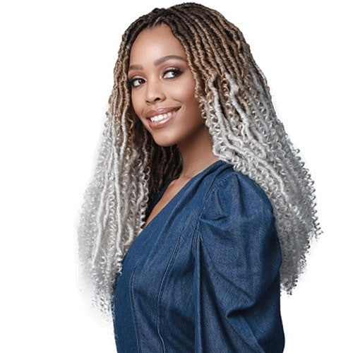 Bobbi Boss Synthetic Crochet Braids - 2X Nu Locs Water Curl Boho Style 18"