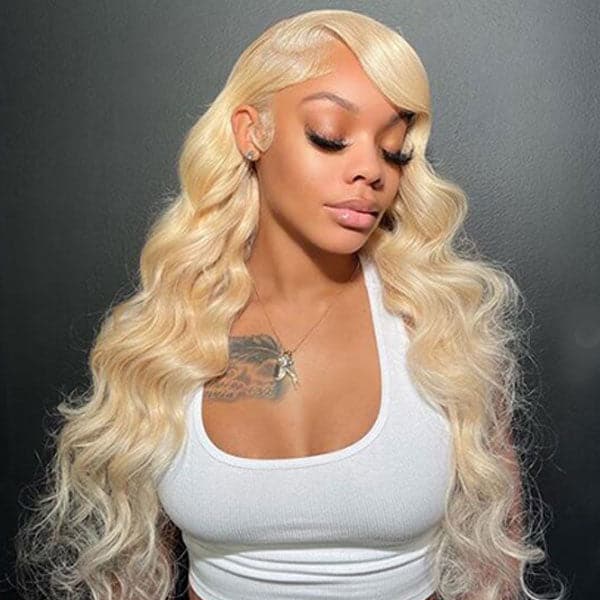 Mslynn 613 Blonde Wig Body Wave Wig 5x5 Lace Closure Wig Transparent Lace Wig