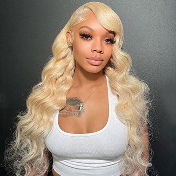 Mslynn 613 Blonde Wig Body Wave Wig 5x5 Lace Closure Wig Transparent Lace Wig