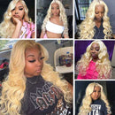 Mslynn 613 Blonde Wig Body Wave Wig 5x5 Lace Closure Wig Transparent Lace Wig