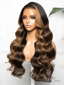 Hairvivi Haven Side Part Wig with Caramel Highlights Clean Knots Natural Hairline