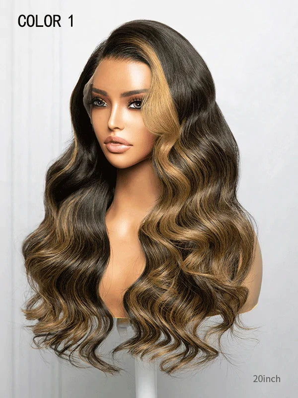 Hairvivi Haven Side Part Wig with Caramel Highlights Clean Knots Natural Hairline