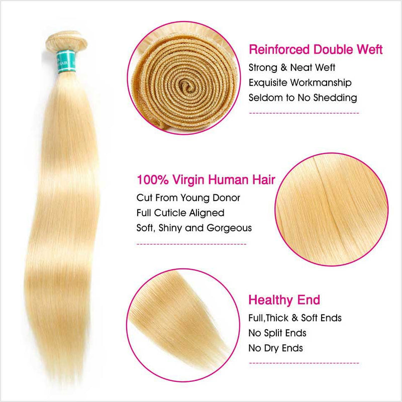 Ali Grace 12A Grade 613 Blonde Color Hair Virgin Straight Human Hair 1 Bundles