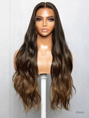 Hairvivi Kierra Ombre Human Hair Wig Brown Hair HD Swiss Lace