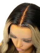 Hairvivi Isabella Blonde Hair With Frontal Highlights Glueless Lace Front Wig