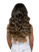 Hairvivi Addison Natural Black Wig With Caramel Blonde Highlights 180% Density HD Lace