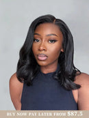 Hairvivi Emery Yaki Bob Wig Side Parting Glueless Lace Frontal Wig