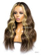 Hairvivi Amy Brown Hair With Blonde Highlights Invisible Scalp 13x4.5 Lace Frontal Wig