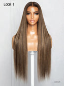 Hairvivi Maire Brown Wigs With Highlights Natural Looking Human Hair Wig