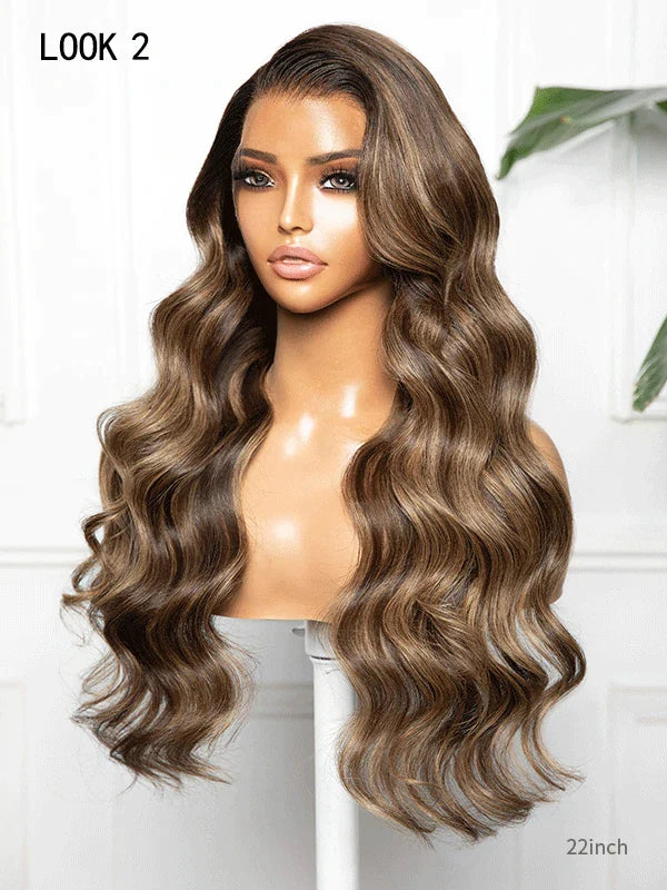 Hairvivi Maire Brown Wigs With Highlights Natural Looking Human Hair Wig