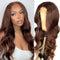 Aligrace 13x4 Lace Body Wave Wigs #4 Dark Brown Chocolate Color