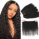 Ali Grace Kinky Curly Hair Weave 3 Pcs With 13x4 Lace Frontal