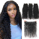 Ali Grace Deep Wave Hair Bundles 3 Pcs With 13x4 Lace Frontal