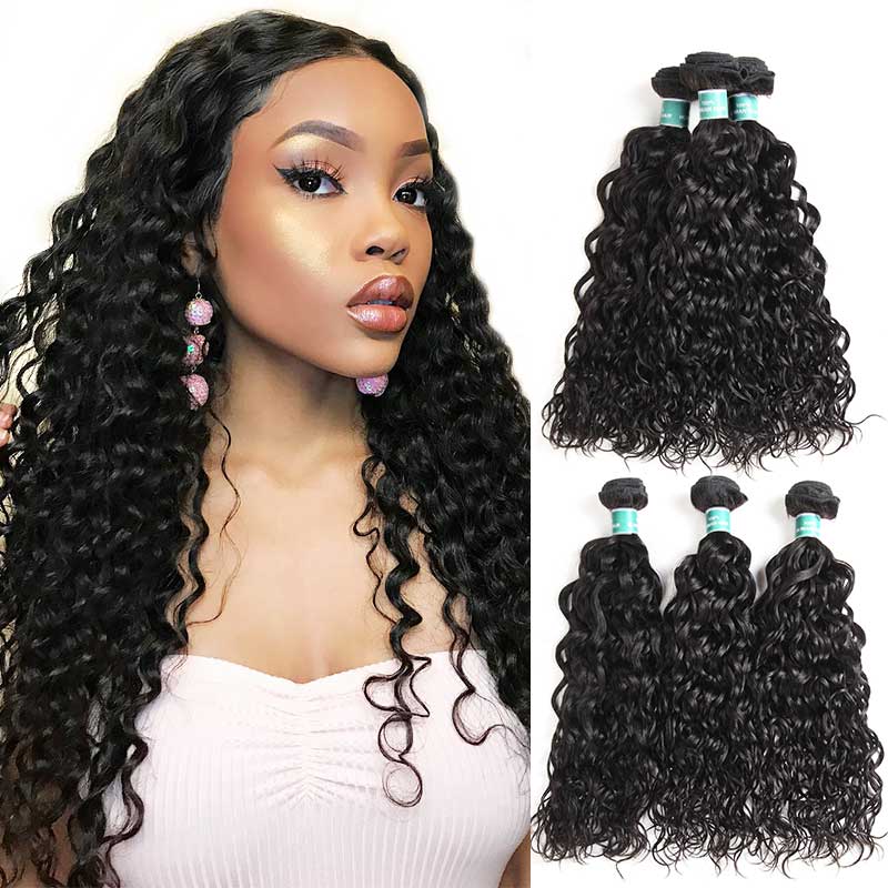 Ali Grace 3 Pcs Water Wave Virgin Human Hair Bundles