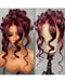 Jessies Wig Dark Red Wine Color 13x4 HD Lace Frontal Real Human Hair Wigs