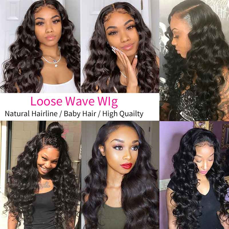 Ali Grace 4x4 Lace Closure Loose Wave Human Hair Wigs