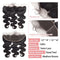 CurlyMe Body Wave Virgin Human Hair 4 Bundles with 13x4 Frontal Natural Black