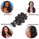 Natural Black Body Wave Bundles 1/3/4Pcs Hair Extensions