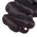 CurlyMe Body Wave Virgin Human Hair 4 Bundles with 4x4/5x5 Closure Natural Black