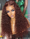 Jessies Wig Burgundy Color Curly 13x4 Lace Front Wig Glueless HD Lace 4x4 Lace Human Hair Wig