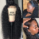 Aligrace 4x4 Lace Closure Kinky Curly Wigs Natural Black Color