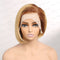 {Super Deal }Megalook Fashionable Colored Wave Bob Free Part 13x4 Transparent Lace Frontal Human Hair Wigs