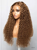 Hairvivi Erica Curly Human Hair Wig Brown Hair Color HD Lace Human Hair