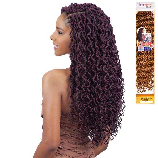 Freetress 2X Soft Faux Loc Curly Lite 18"