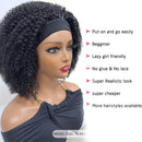 Aligrace Headband Kinky Curly Glueless Wigs