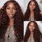 Aligrace 13x4 Lace Jerry Curly Human Hair Wig Reddish Brown