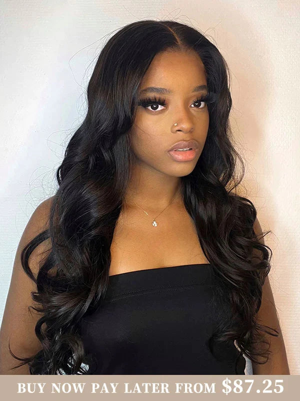 Hairvivi Rylee Loose Wave With Curtain Bangs Natural Black Human Hair Wig