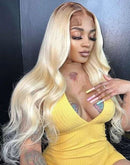 Jessies Wig 4/613 Ombre Blonde Body Wave Lace Front Wigs With Chocolate Brown Roots