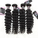 Deep Wave Hair Bundles Deal 1/3/4Pcs Natural Black Hair