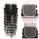 Ali Grace Deep Wave Hair Bundles 3 Bundles With 4x4 Lace Closure