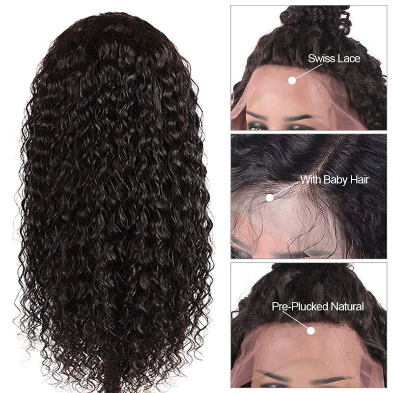 Aligrace 13x5x1 T Part Lace Deep Wave Human Hair Wig