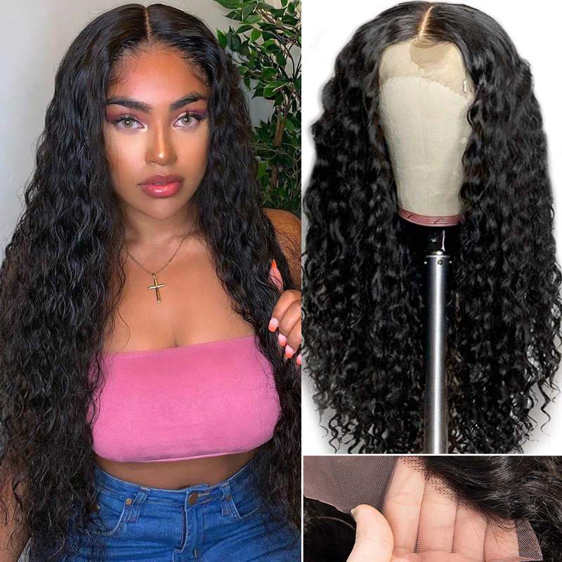 Aligrace 4x4 Lace Deep Wave Human Hair Wig